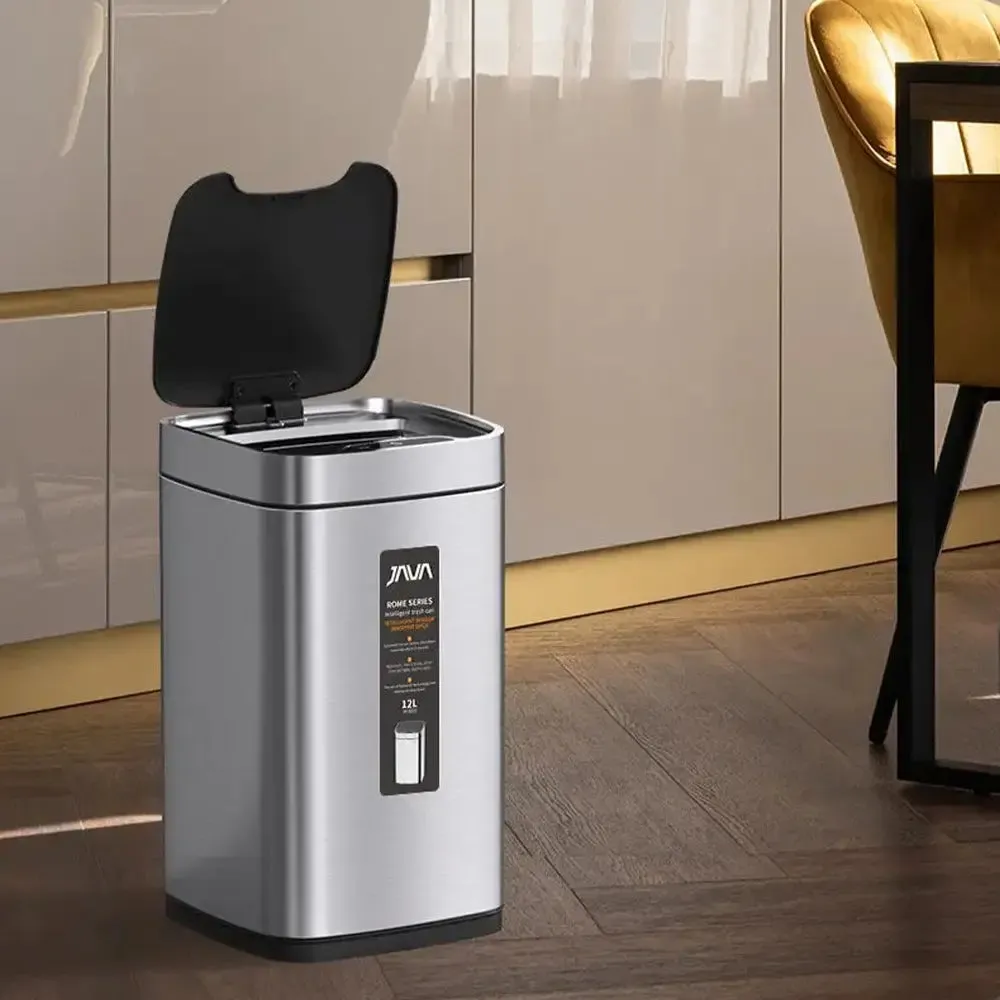 JAVA Dustbin | ROME | JH8829 | 9L, 12L, 28L, 35L | Square Sensor Bin | Soft Closing | Trash Bin