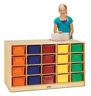 Jonti-Craft® Double-Sided Island – 40 Cubbie-Tray - with Colored Trays