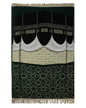 Kabaa Velvet Green Prayer Mat