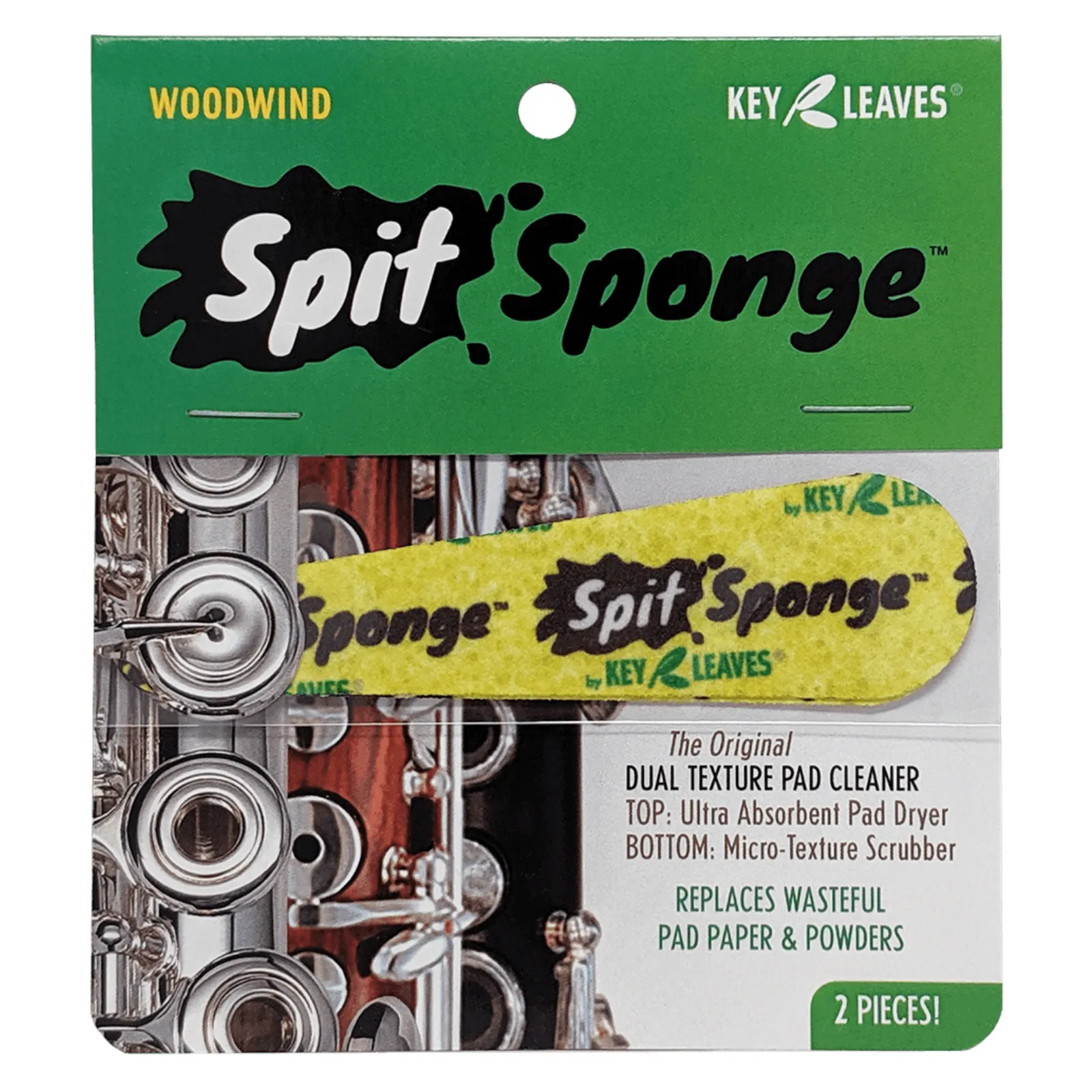 Key Leaves Spit Sponge Pad Dryer for Woodwinds