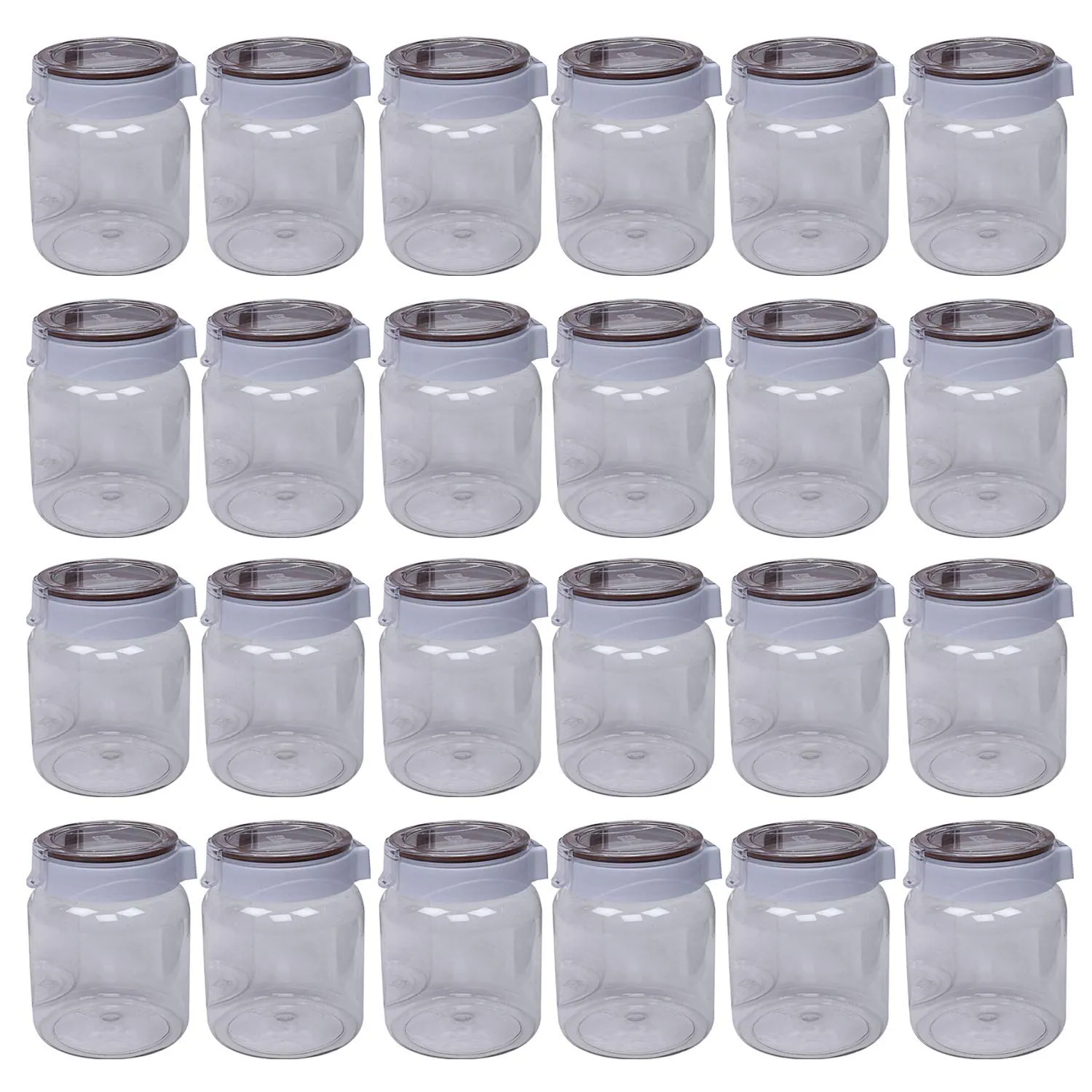 Kuber Industries Plastic Air Tight Lid 12 Pieces Multipurpose Storage Container Set 2000 ml (Transparent) - CTKTC23446