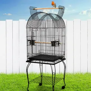 Large Dome Bird Cage with Stainless Feeders, i.Pet