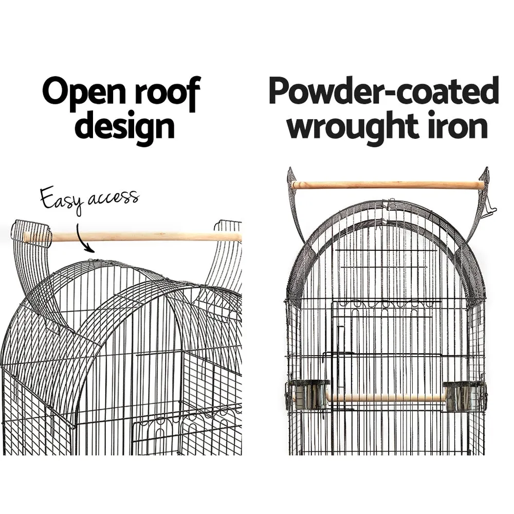 Large Dome Bird Cage with Stainless Feeders, i.Pet