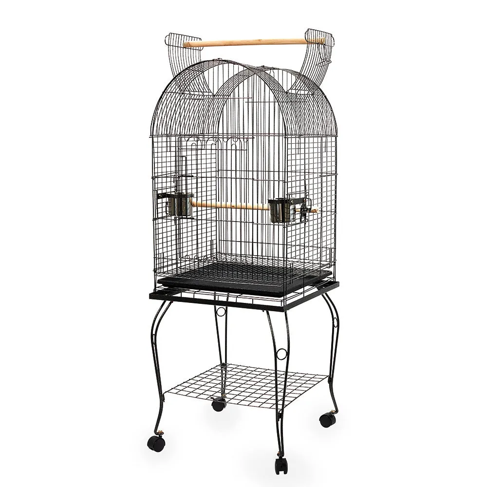 Large Dome Bird Cage with Stainless Feeders, i.Pet