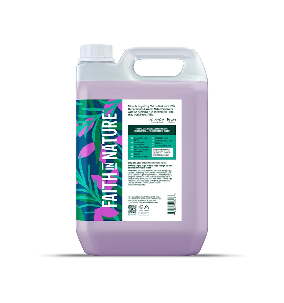 Lavender & Geranium Body Wash - 5L