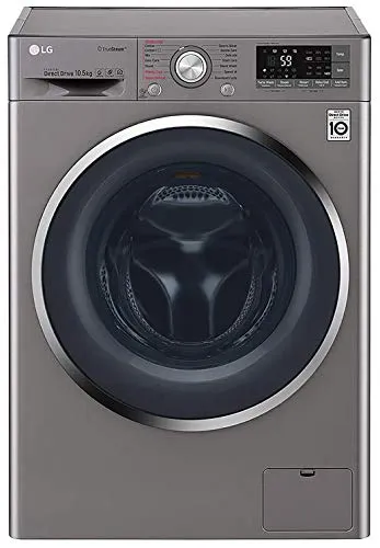 LG 10.5 kg Inverter Wi-Fi Fully-Automatic Front Loading Washing Machine (F4J8JSP2S, Stone Silver, Inbuilt Heater)