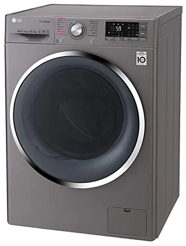 LG 10.5 kg Inverter Wi-Fi Fully-Automatic Front Loading Washing Machine (F4J8JSP2S, Stone Silver, Inbuilt Heater)