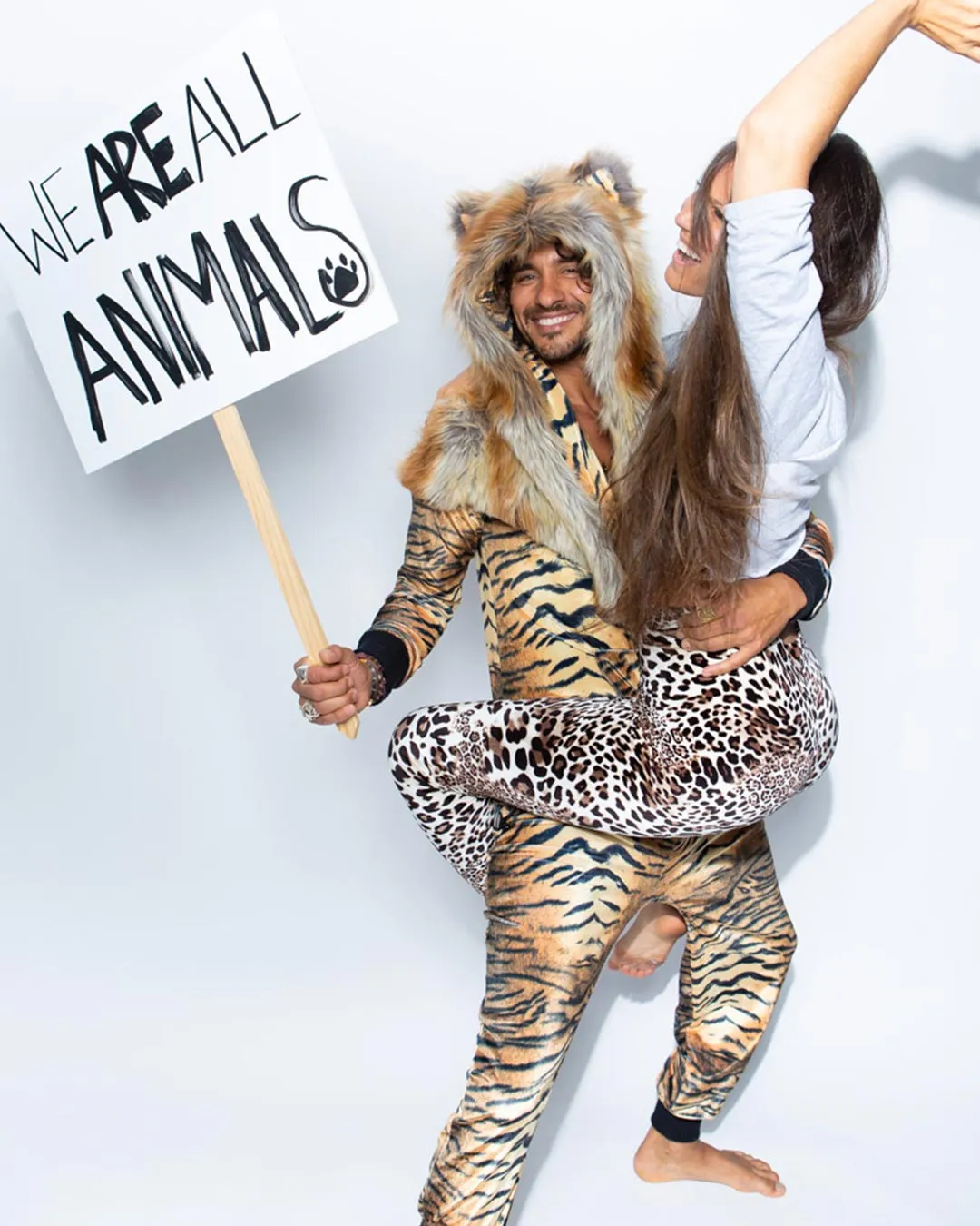 Liger Velvet Classic Faux Fur Animal Onesie | Men's