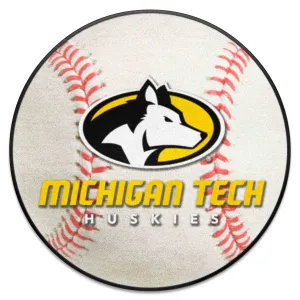 Michigan Tech Huskies Baseball Rug - 27in. Diameter