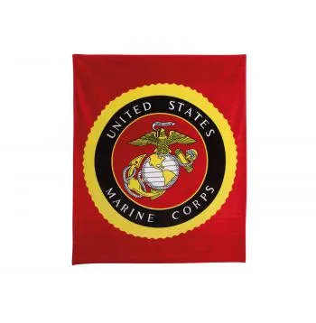 Military Insignia Fleece Blankets - Navy