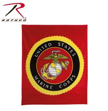 Military Insignia Fleece Blankets - Navy