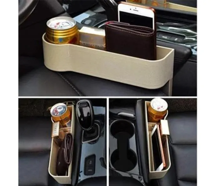 Multifunctional Car Seat Organizer - Storage Box Car Organizer Seat Gap PU Case Pocket Car Seat Side Slit for Wallet Phone Coins Cigarette Keys Cards For Universal