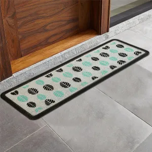 OnlyMat Luxury Soft Leaf Pattern Floor Mat - Grey, Bath Mat, Anti-Skid, Water Absorbing, 40 cm x 120 cm