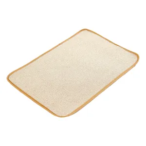 OnlyMat Soft Quickdry Plain Cream Colour Mat  (40cm x  60cm x 8mm)