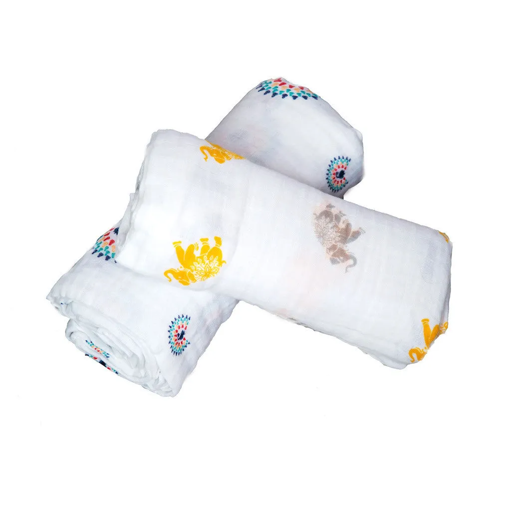 Organic Swaddle Set -  Majestic Animals