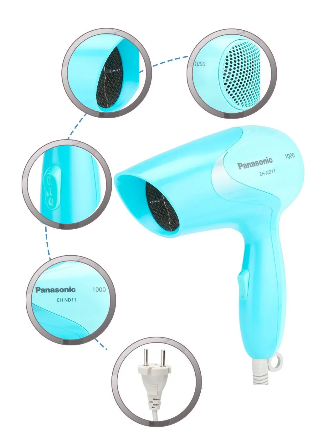 Panasonic EH-ND11 Hair Dryer (Blue) (220 Volt)