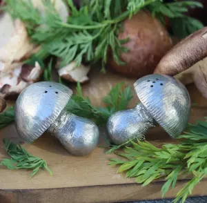 Pewter Mushroom Salt & Pepper Set