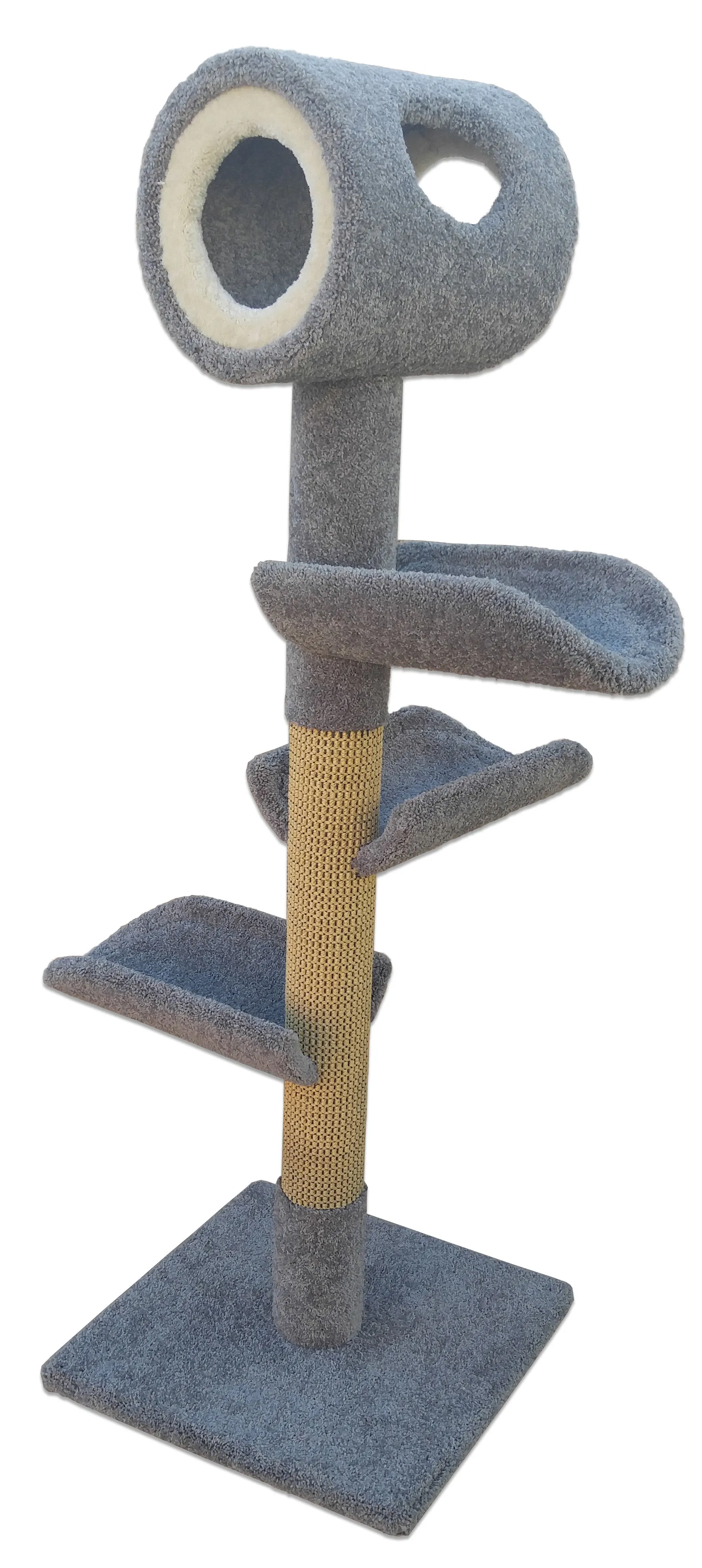 PLAY PERCH TRIPLEX DELUXE CAT TOWER W/ (3) CAT PERCH (1) CAT TUNNEL