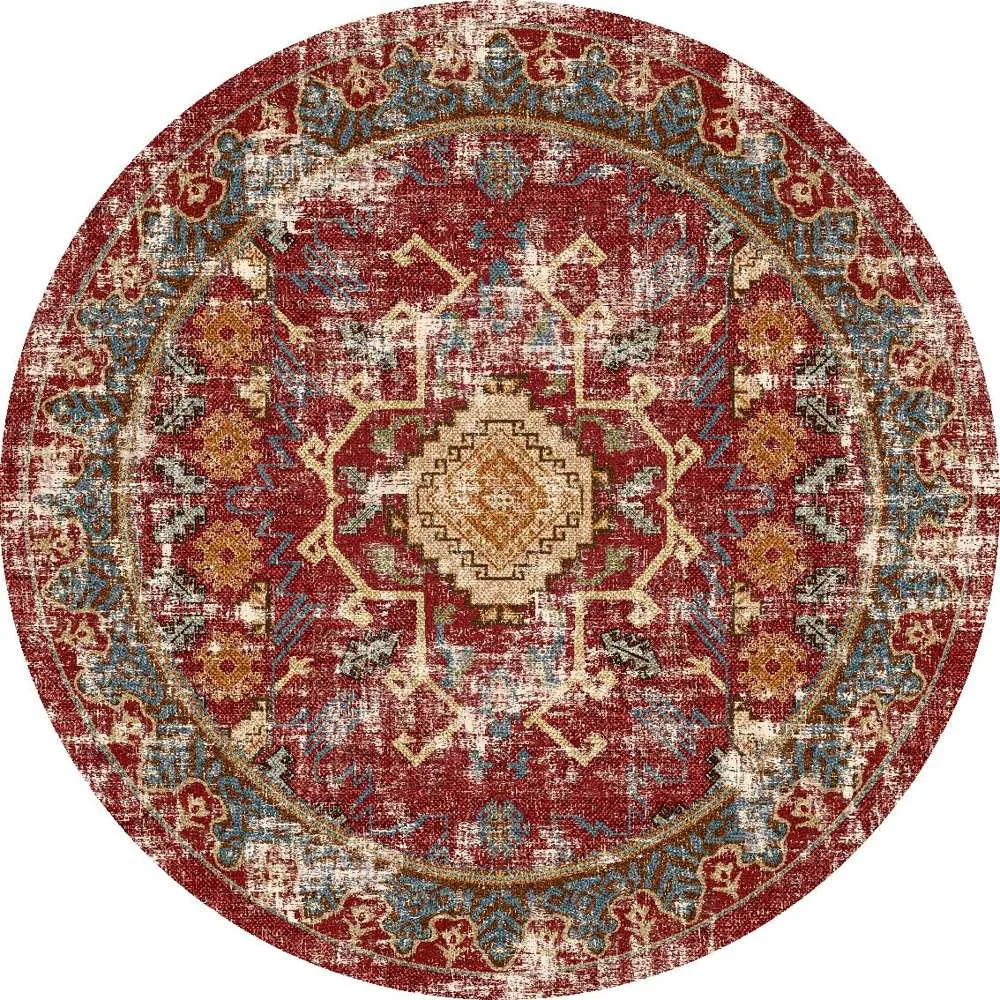 Polyester Round Carpet Rug 120cm Assorted Design