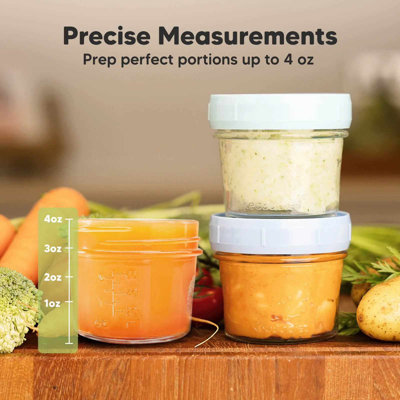 Prep Jars Baby Food Storage Glass Containers