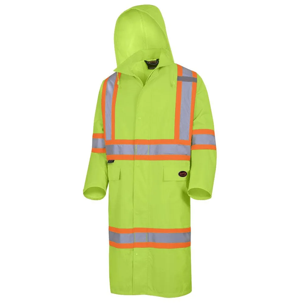 Rain Coat - Pioneer Hi-Viz 300D Oxford Poly Long Coat, 5630 / 5631