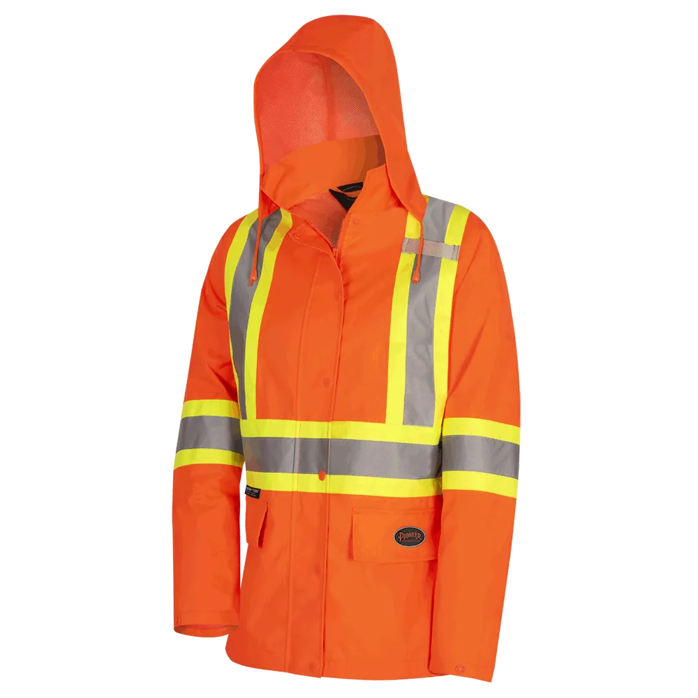 Rain Coat - Pioneer Women's Hi-Viz Waterproof 300D Polyester/PU Rainwear 5627W / 5629W