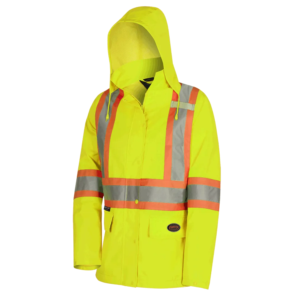 Rain Coat - Pioneer Women's Hi-Viz Waterproof 300D Polyester/PU Rainwear 5627W / 5629W