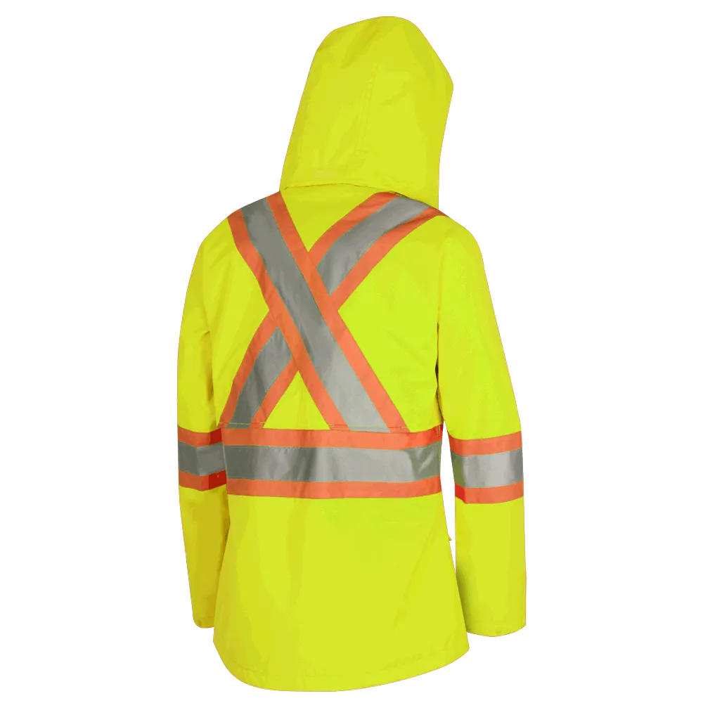 Rain Coat - Pioneer Women's Hi-Viz Waterproof 300D Polyester/PU Rainwear 5627W / 5629W