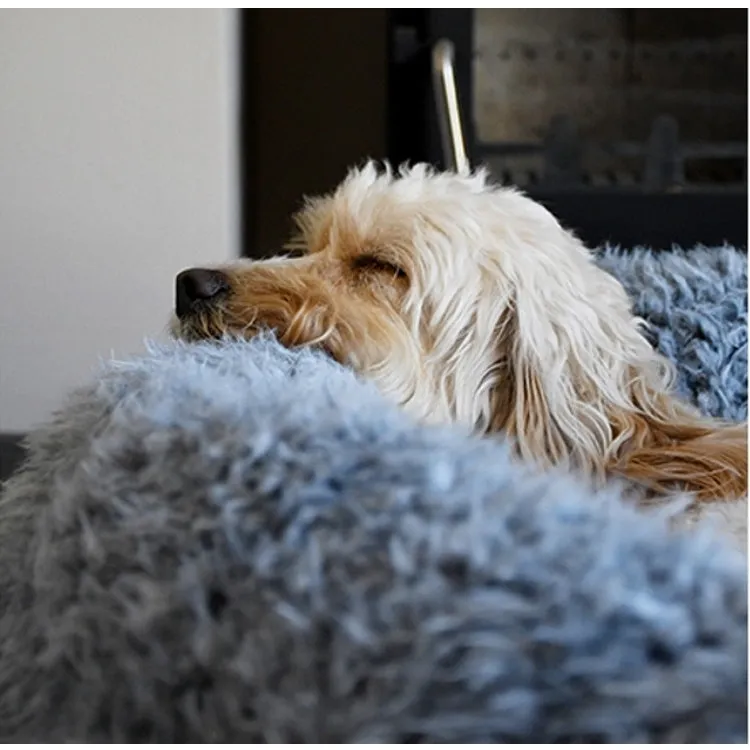 Rosewood Silver Fluff Comfort Dog Bed