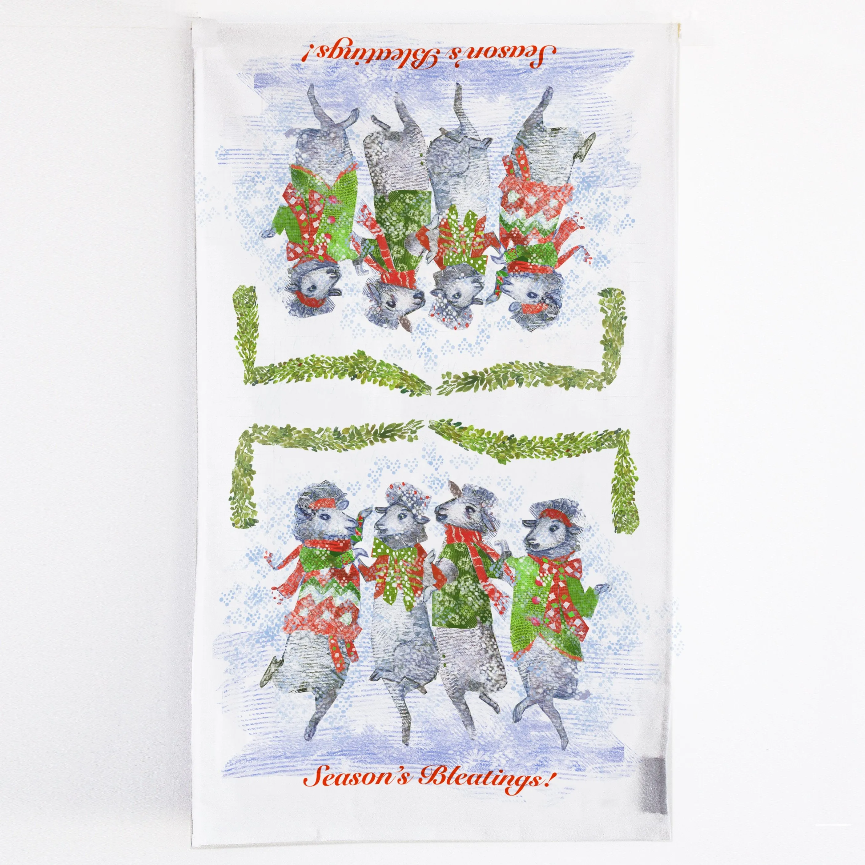 Season's Bleatings Tea Towel