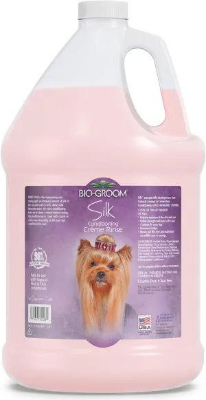 Silk Creme Rinse Dog Conditioner - Conditioner for Dogs, Puppy Conditioner, Dog Conditioner Detangler, Dog Hair Conditioner - 1 Gallon