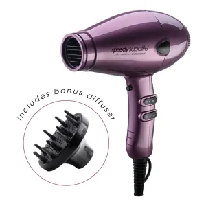 Speedy Superlite Professional Hairdryer / Purple with Diffuser