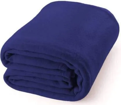 STARNSTYLE 300 TC All Season Solid/Plain Lightweight Polar Fleece Double Bed Blanket (230 x 230 cm) Blue Blanket Double IV15