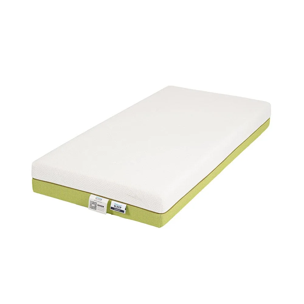 Striker Metal Bed (White)   ECOAIR Latex Mattress (Queen)