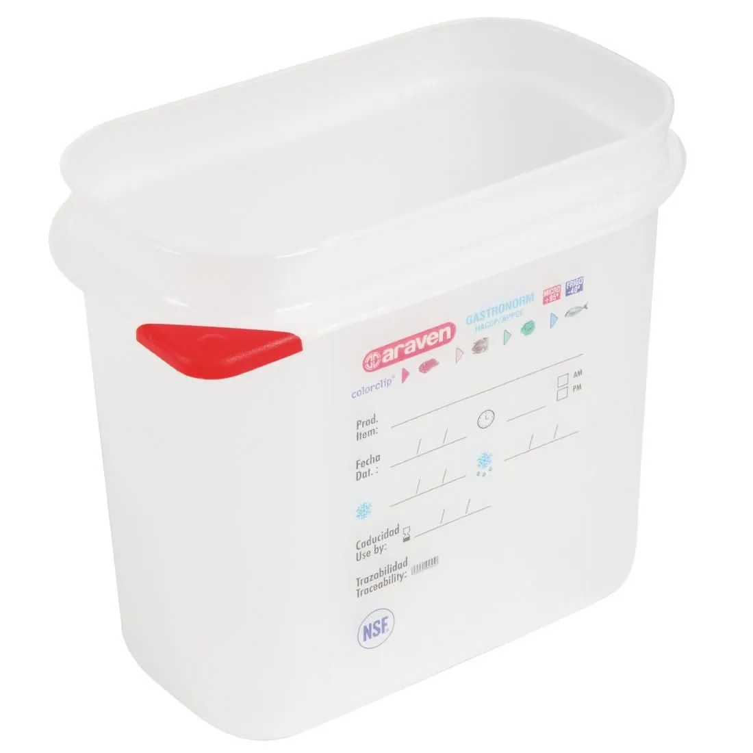 T983 Araven Polypropylene 1/9 Gastronorm Food Storage Container 1.5Ltr (Pack of 4)