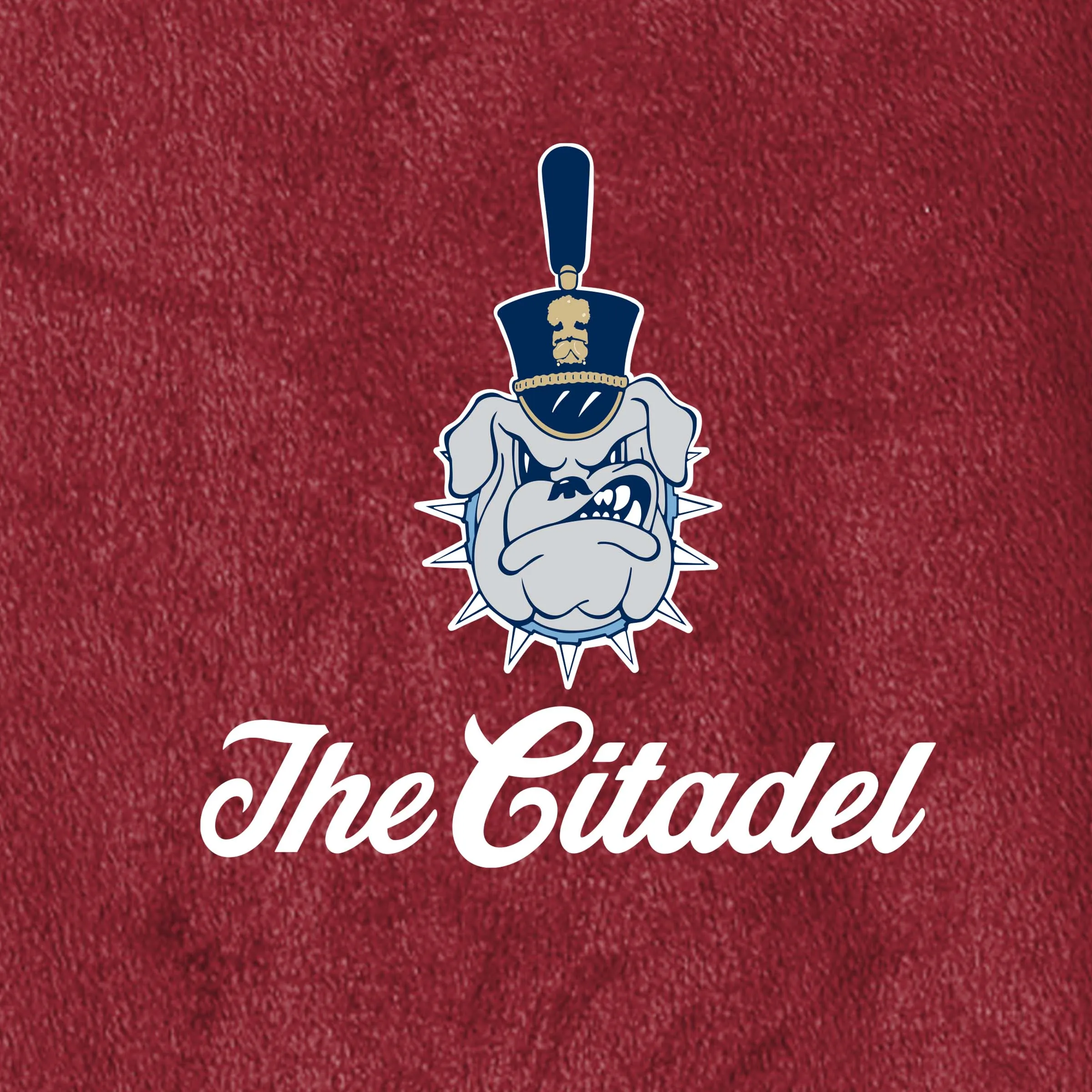 The Citadel, Spike logo, Mountain Lodge Wearable Red Embroidered Blanket