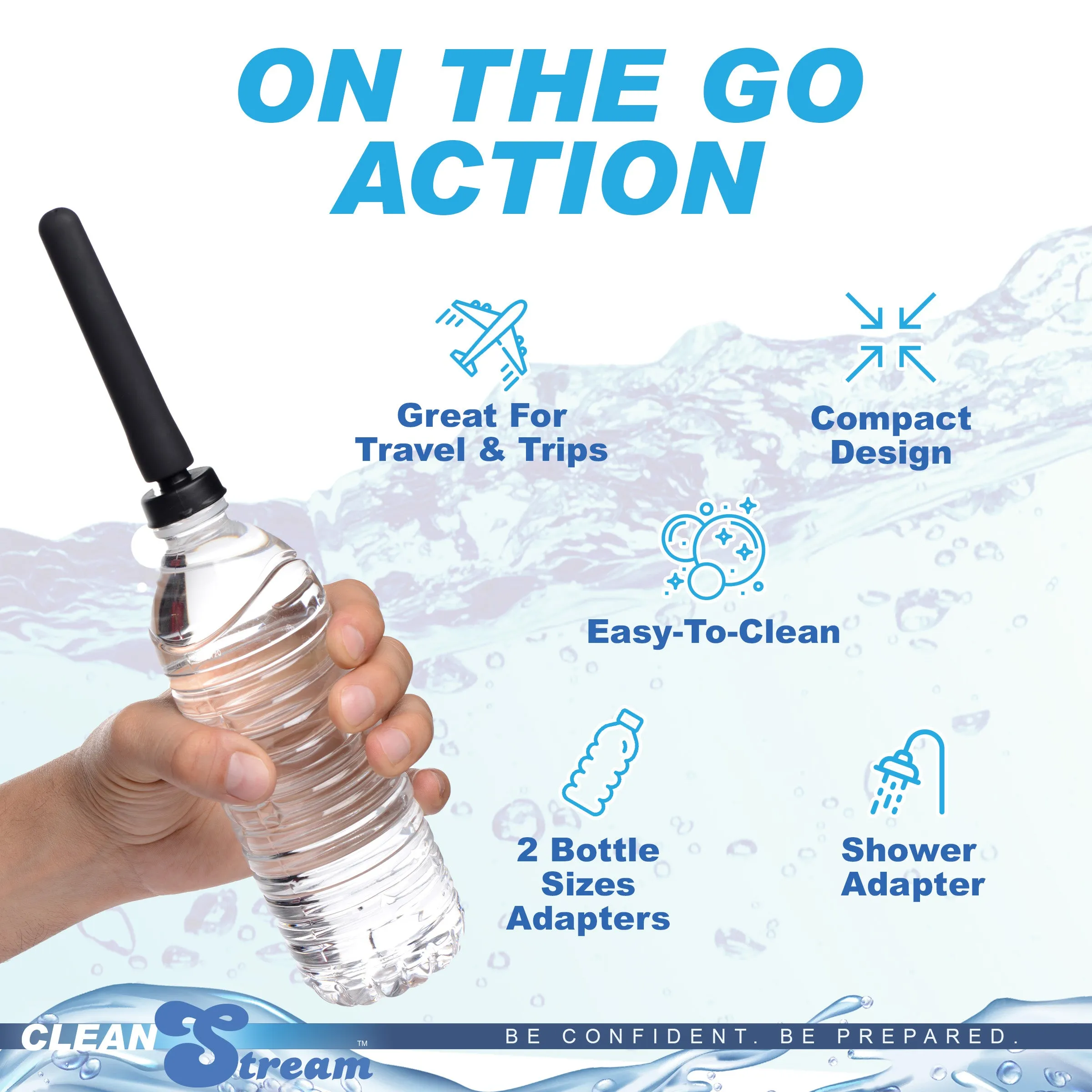 Travel Enema Water Bottle Adapter Set