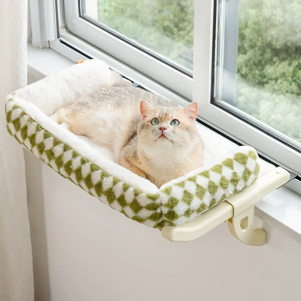 Vintage Cat Window Bed Green