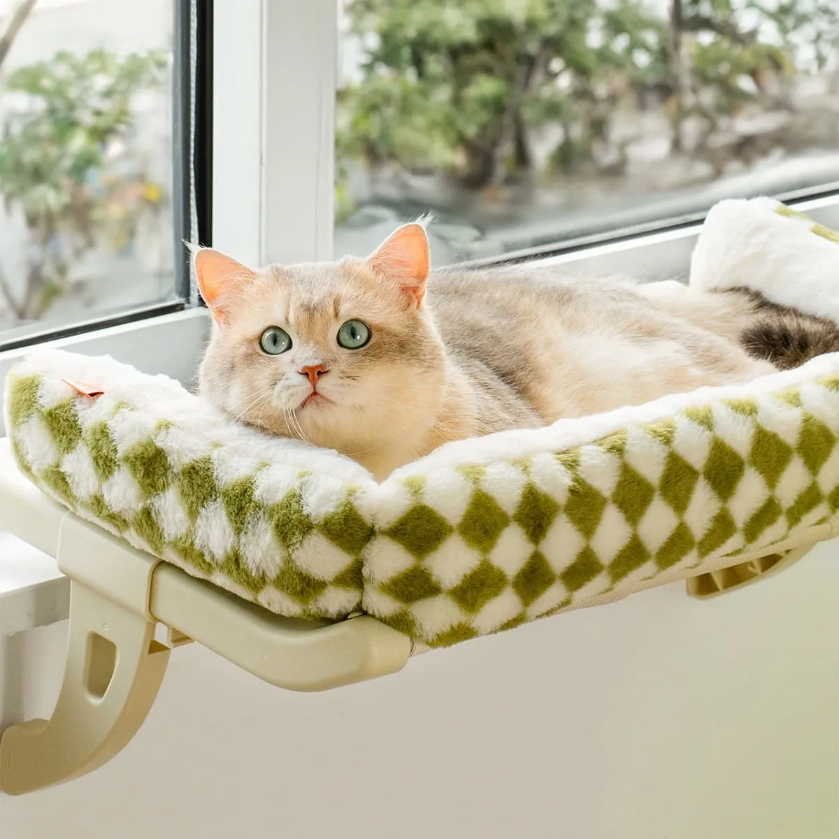 Vintage Cat Window Bed Green